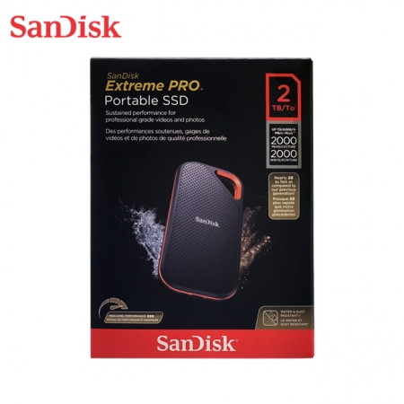 SanDisk 2TB Extreme PRO SSDE81 Type-C 行動固態硬碟 V2 高速SSD 外接硬碟（SD-SSDE81-2TB）