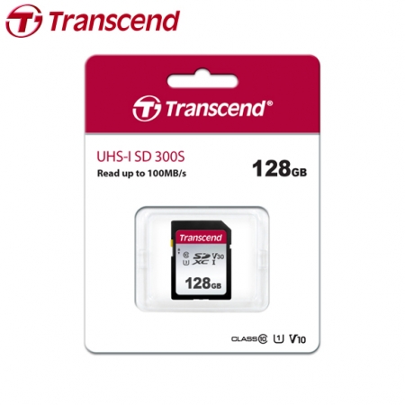 創見 Transcend SDXC 300S UHS-I  V10 128GB 相機專用記憶卡 （TS-SD300S-128G）