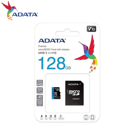 ADATA 威剛 Premier 128G micro SDXC A1 UHS-I C10 U1 記憶卡 附轉卡 （ADC10-128G）