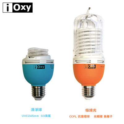 IOXY 微型清淨器禮盒  ​雙燈球（極境光/ 清淨球 超強抗菌除味組合） CCFL 抗菌燈球