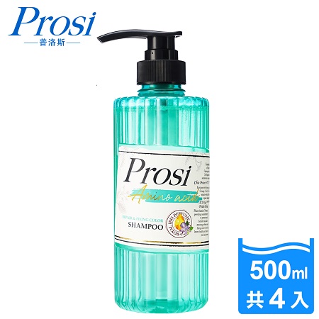 【Prosi普洛斯】平衡酸瞬澤輕感香水洗髮精-修護/護色 500mlx4入