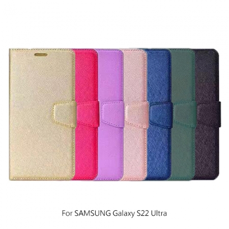 ALIVO SAMSUNG Galaxy S22 Ultra 蠶絲紋皮套
