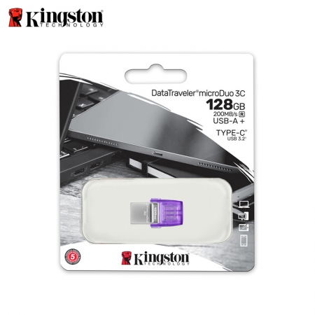 金士頓 Kingston 128G USB 3.2 Type-C / Type-A 雙連接埠 高速 隨身碟（KT-DTDUO3CG3-128G）