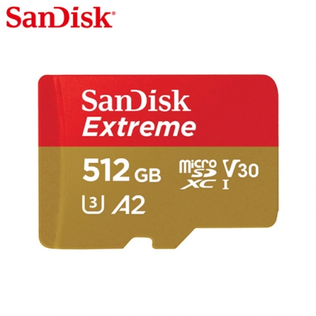 SanDisk Extreme A2 microSD UHS-I 512GB 記憶卡 U3 V30 讀取速度190MB/s （SD-SQXAV-512G）