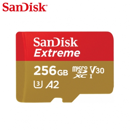 SanDisk Extreme A2 microSD UHS-I 256GB 記憶卡 U3 V30 讀取速度190MB/s （SD-SQXAV-256G）