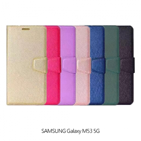 ALIVO SAMSUNG Galaxy M53 5G 蠶絲紋皮套