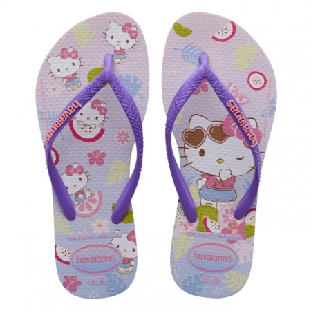 【哈瓦士havaianas】 巴西 人字拖 哈瓦士 女款 Hello kitty/紫