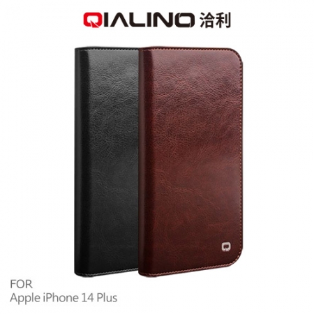 QIALINO Apple iPhone 14 Plus 真皮經典皮套