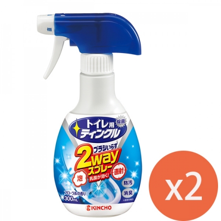 日本KINCHO金鳥馬桶強效清潔-兩用噴劑300ml*2瓶