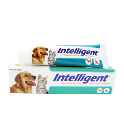INTELLIGENT 因特力淨寵物酵素牙膏 80g x3 貓狗 皆適用