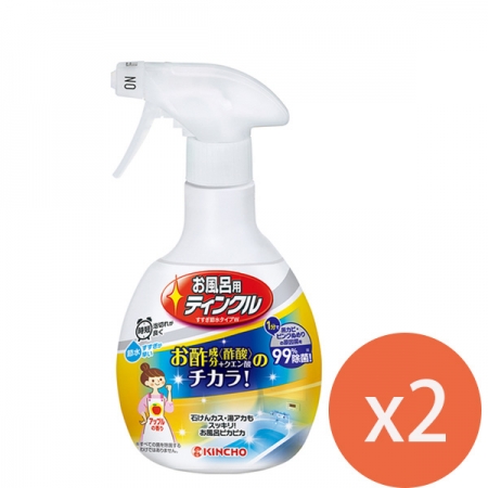 日本KINCHO金鳥醋成分浴室排水口除臭除菌洗淨劑400MLX2入