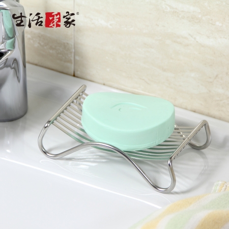 【生活采家】台灣製304不鏽鋼廚房用香皂架（2入組）#99411