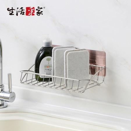 【生活采家】樂貼系列台灣製304不鏽鋼廚房用品置物籃（小）#99488