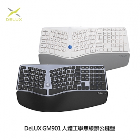 DeLUX GM90 人體工學無線辦公鍵盤（GM901）