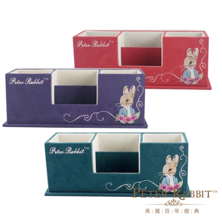 【PETER RABBIT 比得兔】仿麂皮電繡置物盒 - 3 色