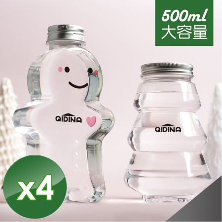 【QiMart】聖誕造型擴香精油補充瓶（2款瓶身隨機出貨）-500ml/瓶x4瓶