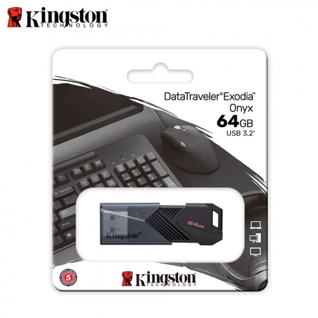 金士頓 DataTraveler Exodia Onyx 64GB USB 3.2 隨身碟 活動保護蓋設計 （KT-DTXON-64G）