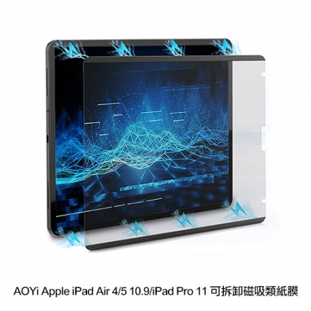 AOYi Apple iPad Air 4/5 10.9/iPad Pro 11 可拆卸磁吸類紙膜