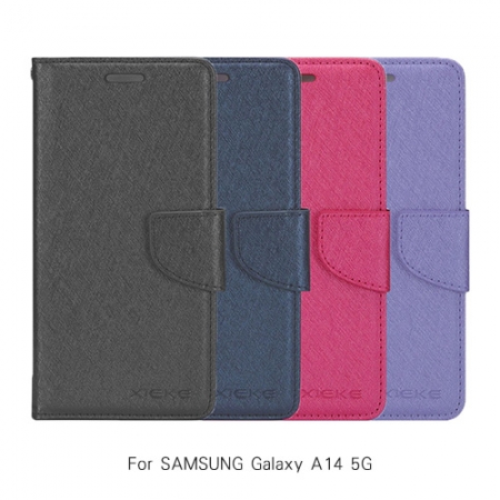 XIEKE SAMSUNG Galaxy A14 5G 月詩蠶絲紋皮套