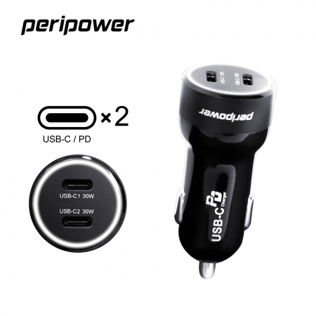 peripower PS-U19 極速 60W 雙 USB-C PD 車用快充