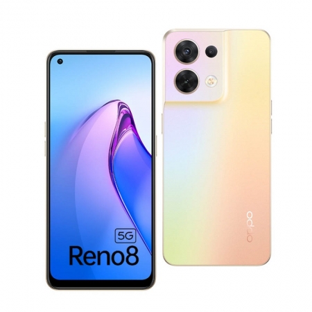 福利品OPPO Reno8 5G （8G/256G）晨曦金 贈鋼化玻璃貼 智慧型手機 福利機 福利品