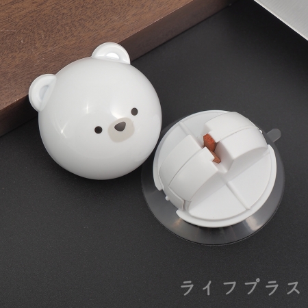 日本進口白熊吸盤式附蓋磨刀架-2入組