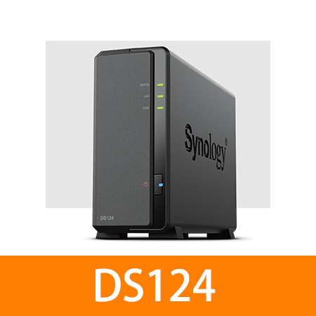 群暉 Synology DS124 單層（Realtek RTD1619B/1G/LAN*1）網路儲存伺服器 （不含硬碟） 