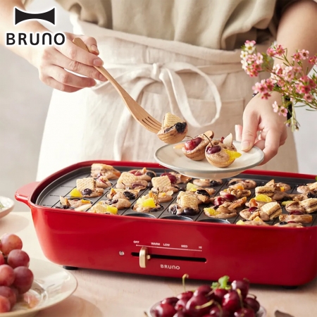 【BRUNO】 歡聚款加大型多功能電烤盤 經典紅 BOE026-RD★