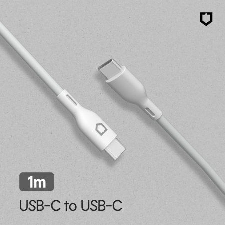 犀牛盾 USB-C to USB-C 白色傳輸線/充電線（1公尺/2公尺） iPhone15 安卓手機 Type C
