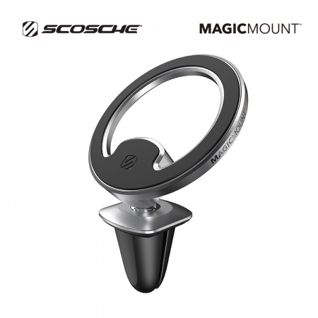 SCOSCHE 鋁合金升級版出風口磁鐵手機架 （MagSafe 適用）-銀色-MEMSV-SP