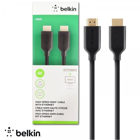 Belkin UltraHD 4K/1080p 高速HDMI連接線2M（F3Y021BT2M） 電視連接線