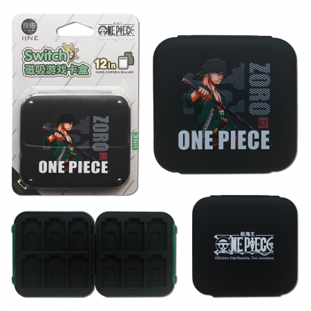 現貨 良值 海賊王系列 磁吸卡盒  Switch遊戲片收納盒 遊戲卡匣 航海王 索隆（IINE-12BOX-L895）