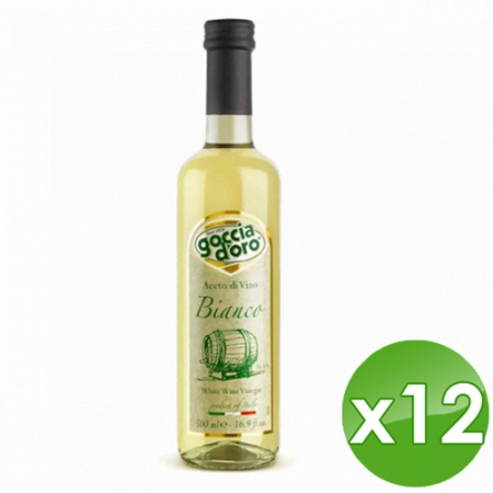 【琉宇醬選】Goccia doro  義式白萄萄醋（500ml/瓶）x12瓶