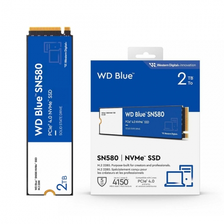 威騰 WD Blue 藍標 SN580【2TB】M.2 2280 PCIe SSD 高效能 固態硬碟（WD-SN580-2TB）