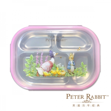 【PETER RABBIT 彼得兔】比得兔食品級 304 不鏽鋼四格保鮮盒