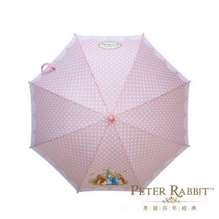 【PETER RABBIT 彼得兔】比得兔家族粉紅色兒童直傘