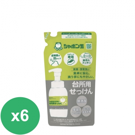 日本泡泡玉 餐具洗潔慕斯補充包275ml*6包