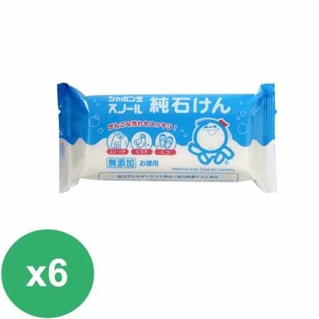 日本泡泡玉 雪花洗衣石鹼180g*6入