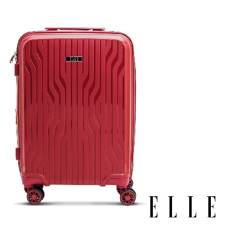 【ELLE】24吋極輕浮雕行李箱 法式線條系列