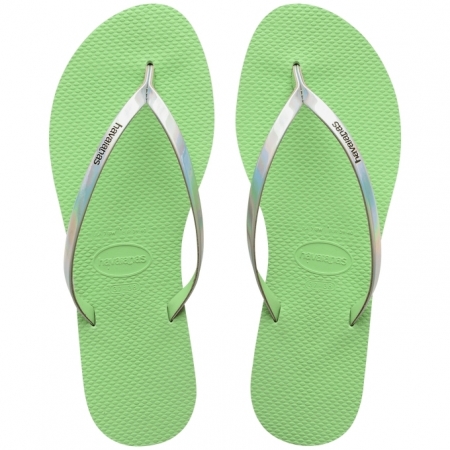 【哈瓦士havaianas】 巴西人字拖 女款 You metallic/果綠雷射銀帶