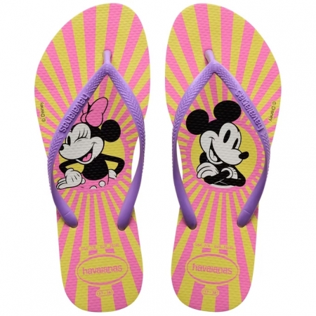 【哈瓦士havaianas】 巴西人字拖  女款  Slim disney/放射米奇米妮