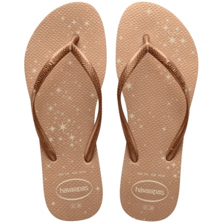 【哈瓦士havaianas】 巴西 人字拖  女款 Slim gloss/古銅閃耀星