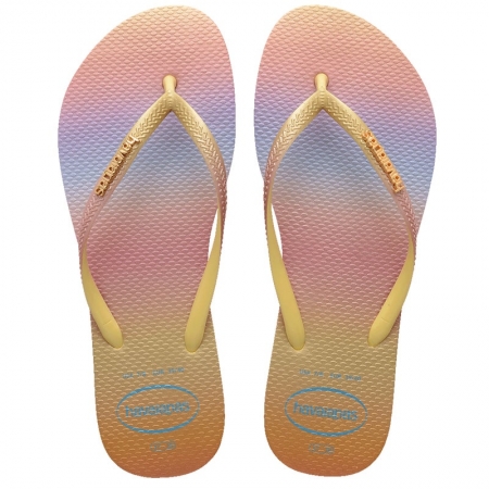 【哈瓦士havaianas】 巴西 人字拖  女款 Slim gradient sunset/絢彩