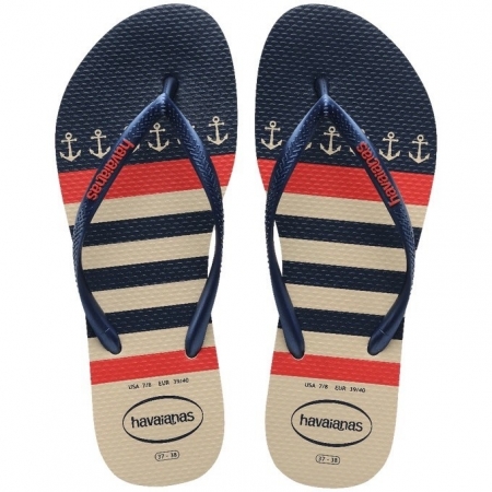 【哈瓦士havaianas】巴西人字拖 女款 Slim nautical/船錨