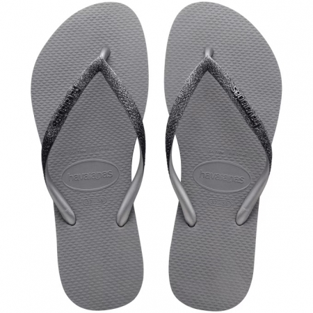 【哈瓦士havaianas】 巴西 人字拖 哈瓦士 女款 Slim sparkle/漸層灰黑