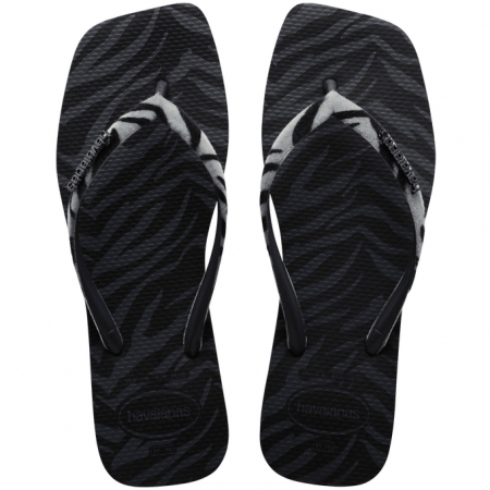 【哈瓦士havaianas】 巴西人字拖  女款 Slim square velvet毛帶/斑馬