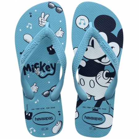 【哈瓦士havaianas】 巴西人字拖  女款 Top disney/音符米奇藍