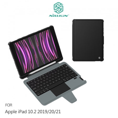 NILLKIN Apple Apple iPad 10.2 2019/2020/2021 悍能鍵盤保護套（悍靈磁吸背光版） 實體鍵盤 藍牙鍵盤 台灣版注音倉頡 