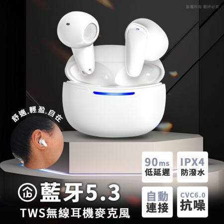 aibo MINI 真無線TWS 智能觸控藍牙V5.3耳機麥克風（搭載充電盒）