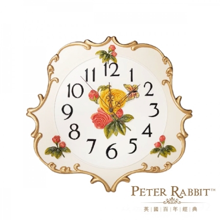 【PETER RABBIT 比得兔】玫瑰壁鐘
